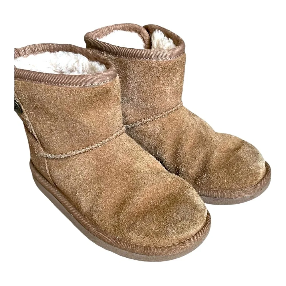 UGG Jona Boots Kids Size 13 | Cognac Leather Wool‎ Lined